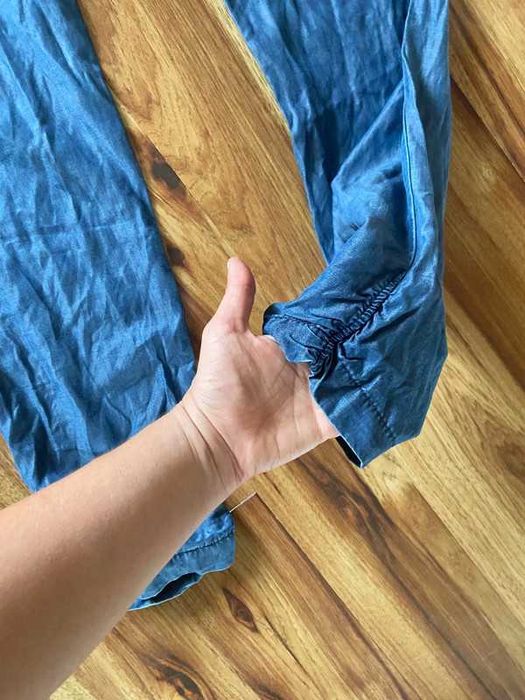 kombinezon ala jeans cienki lekki tuba xl 42 44 +size oversize luzna