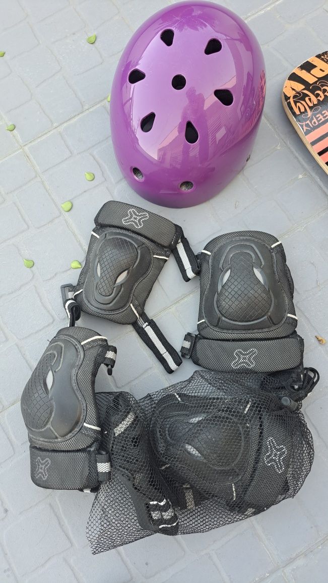Skate+capacete+joelheiras+cotoveleiras