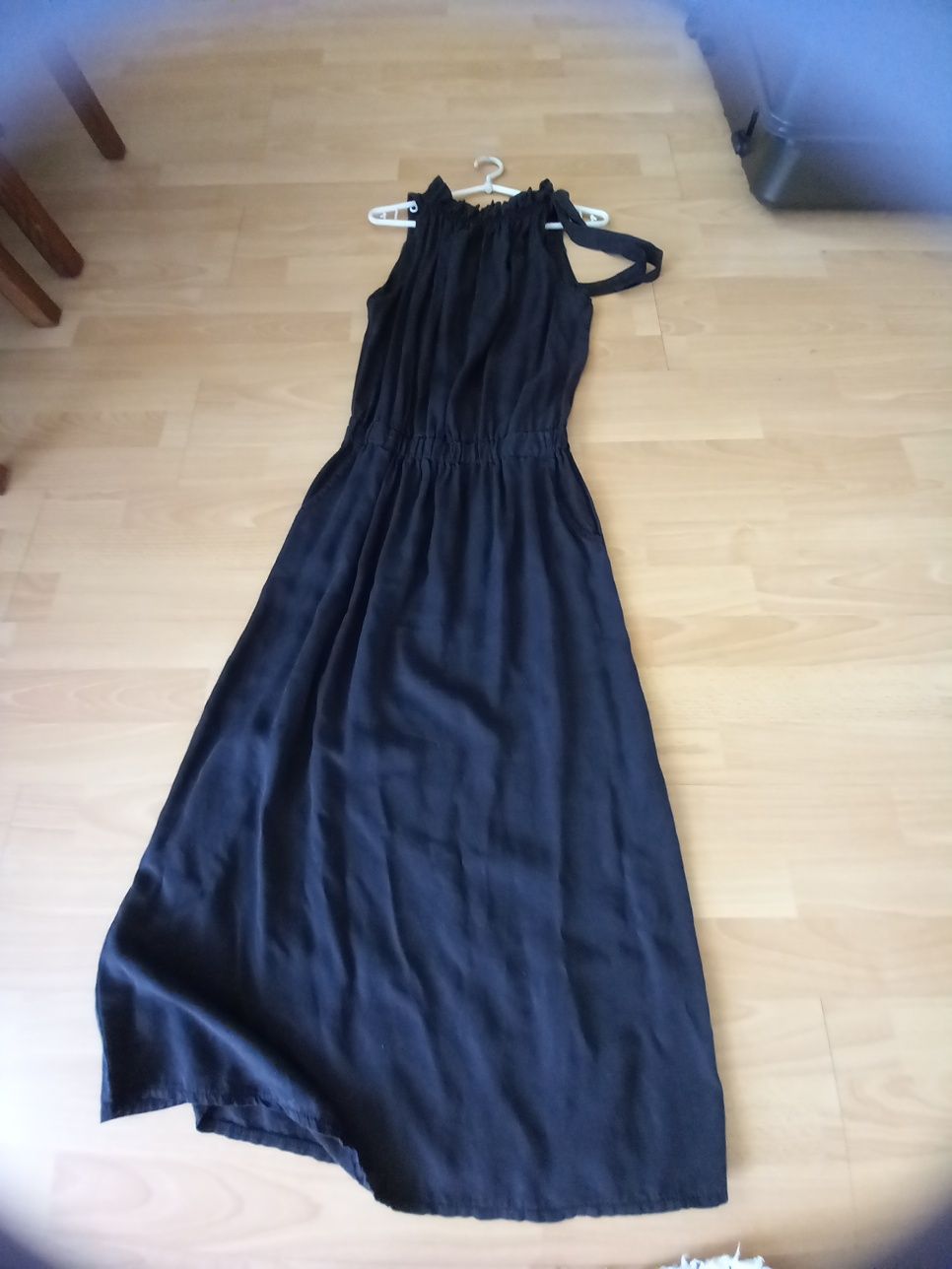 Bawełniana, czarna sukienka L