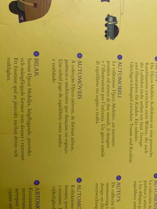 Mobile Djeco - Tema Automóveis