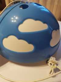 Żyrandol Ikea niebieski / chmurki