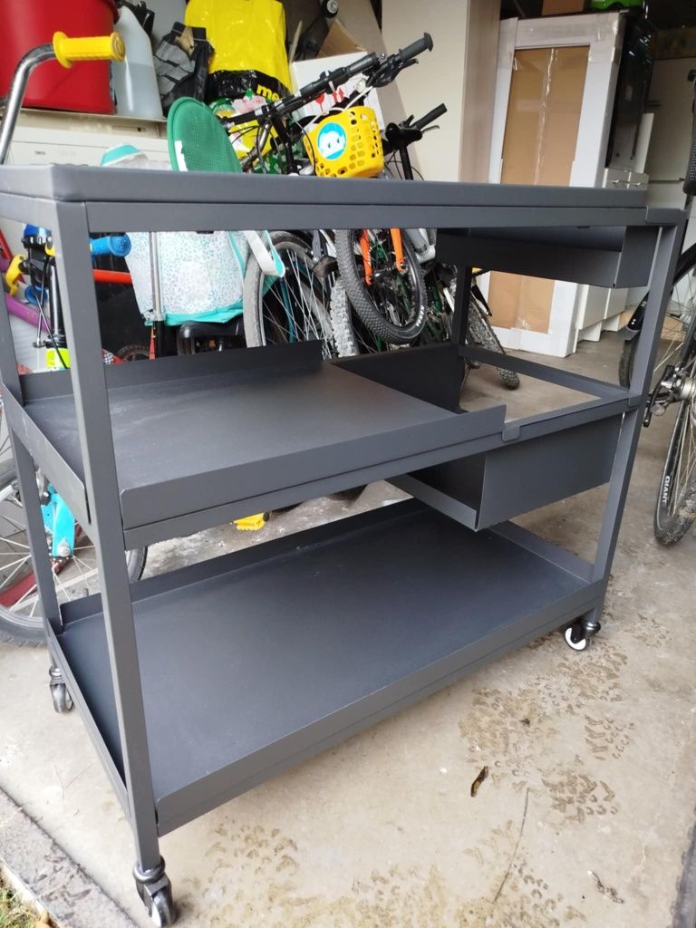 Wózek czarny Trotten Ikea do kuchni, biura