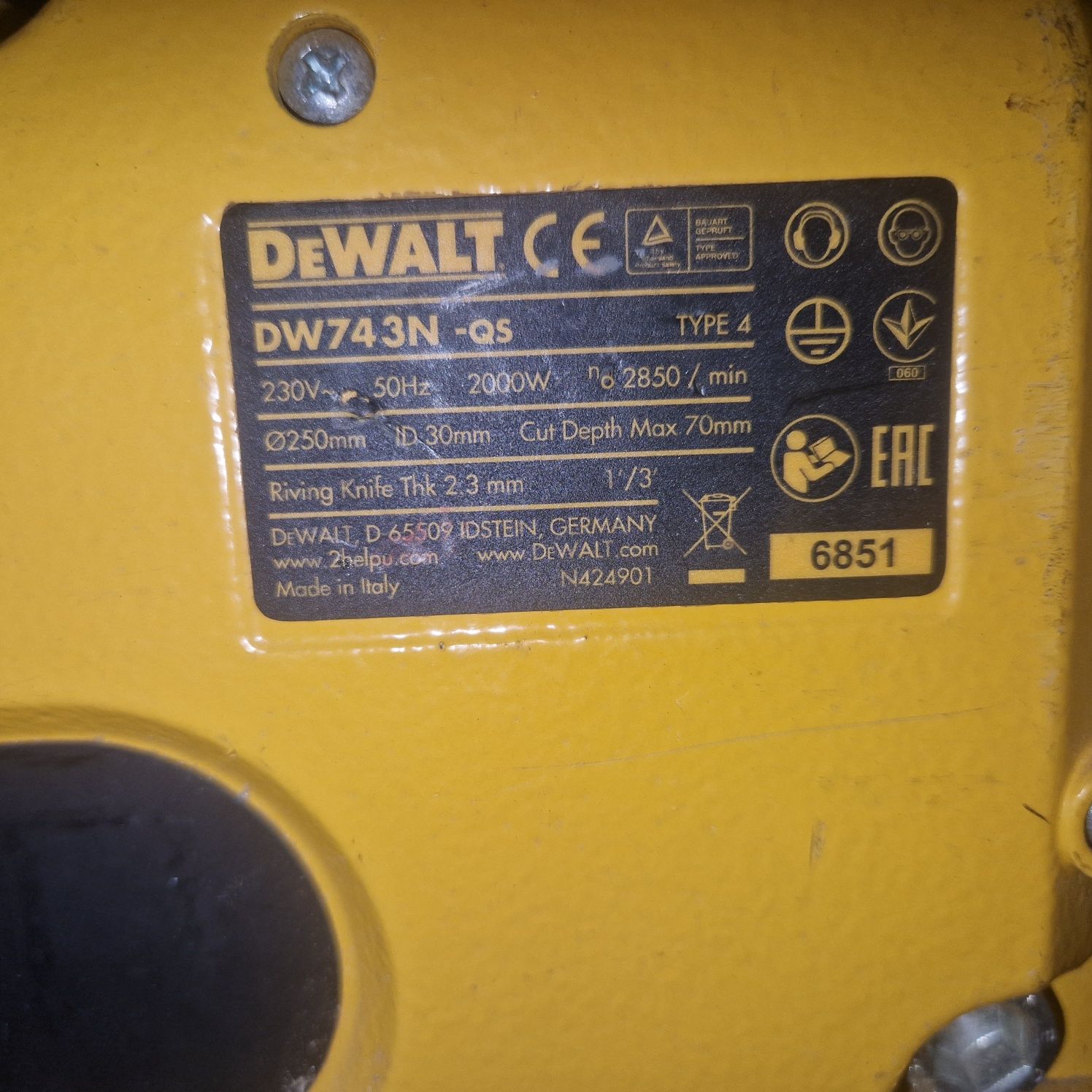 Pila dewalt dw743 ukosnica odwracalna krajzega cyrkulacyjna