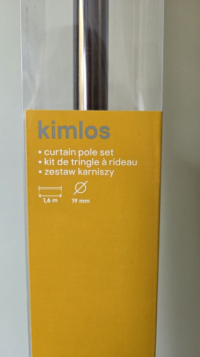 Czarny karnisz 160 cm.