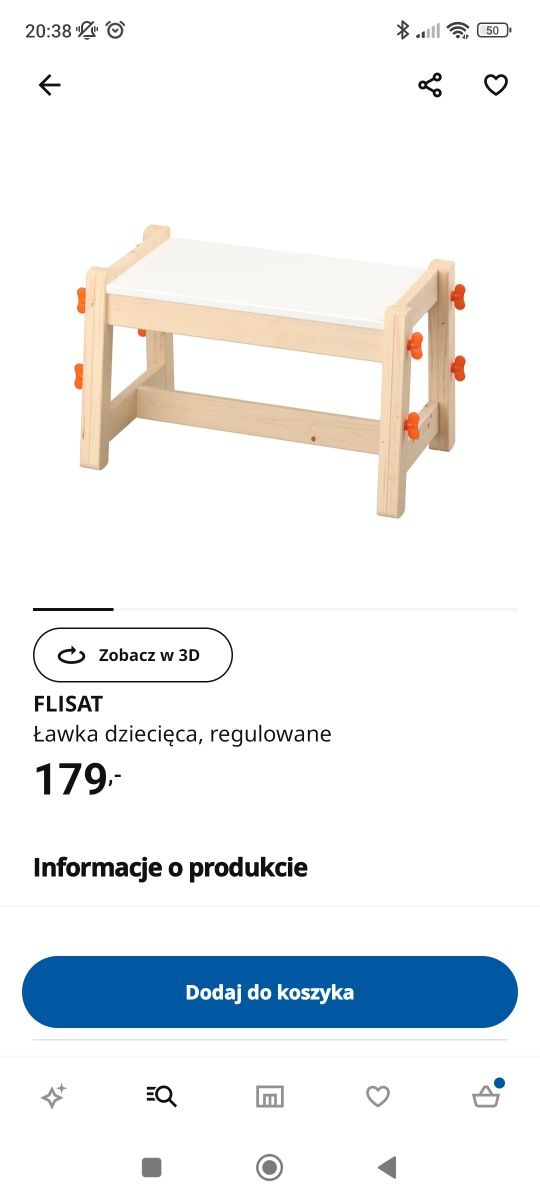 FLISAT IKEA biurko stolik i ławka krzesełko