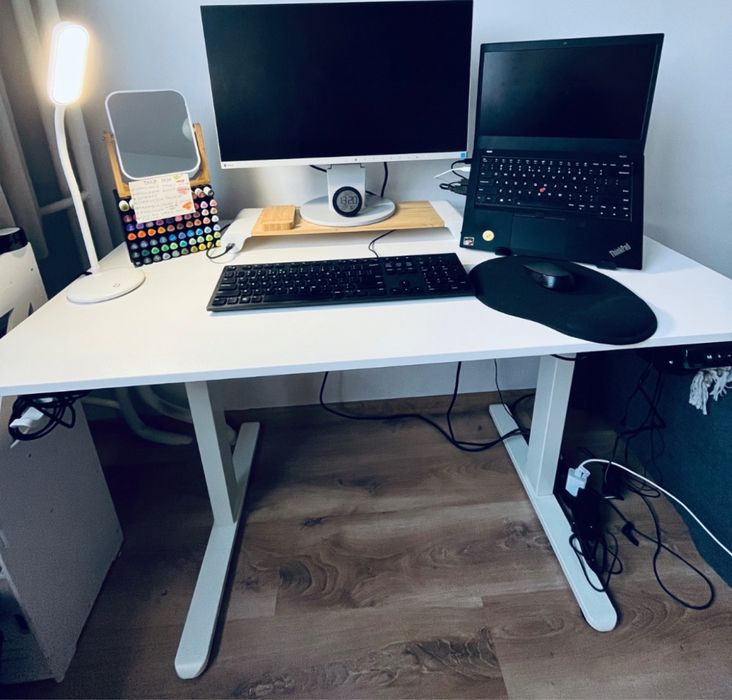 Nowe Biurko Elektryczne Regulowane 120x60cm Gamingowe do Domu do Biura