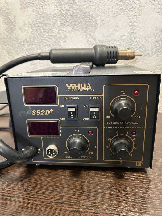 Термоповітряна паяльна станція WEP 852D + компресорна, фен, паяльник