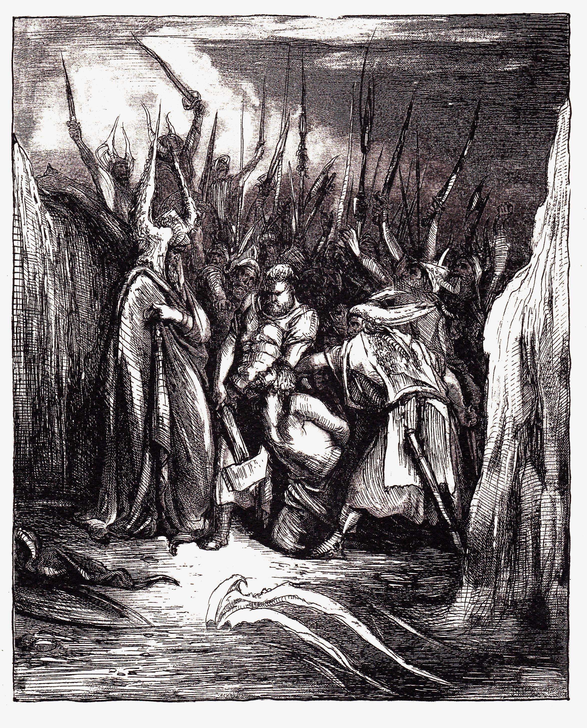 4 prace tworzące cykl pt."Mitologia germańska"