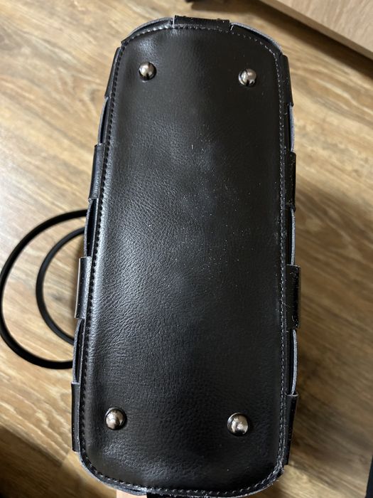 Сумка шопер шкіряна чорна