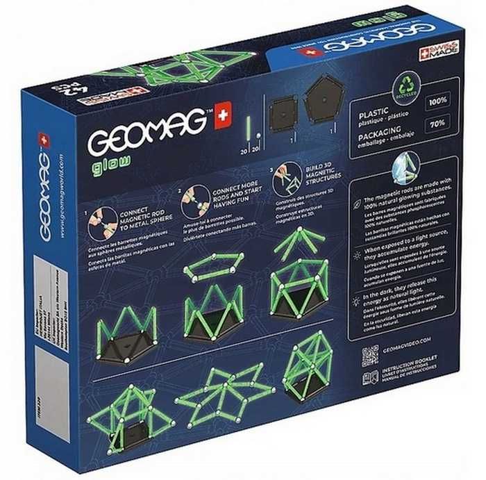 Geomag Glow Recycled Klocki magnetyczne 42 elementy G329