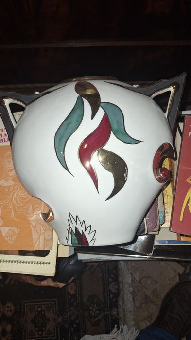 Jarra porcelana com motivos modernos estilo art deco