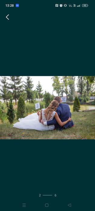 Suknia ślubna Sabrina kolor Ivory koronka tiul r. 36