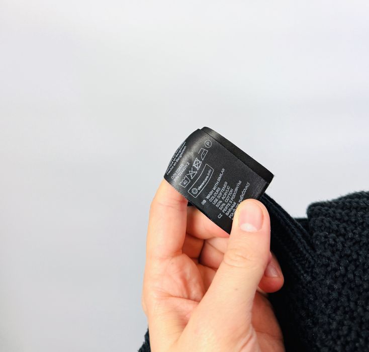 Czarny fakturowany sweter S 36 H&M