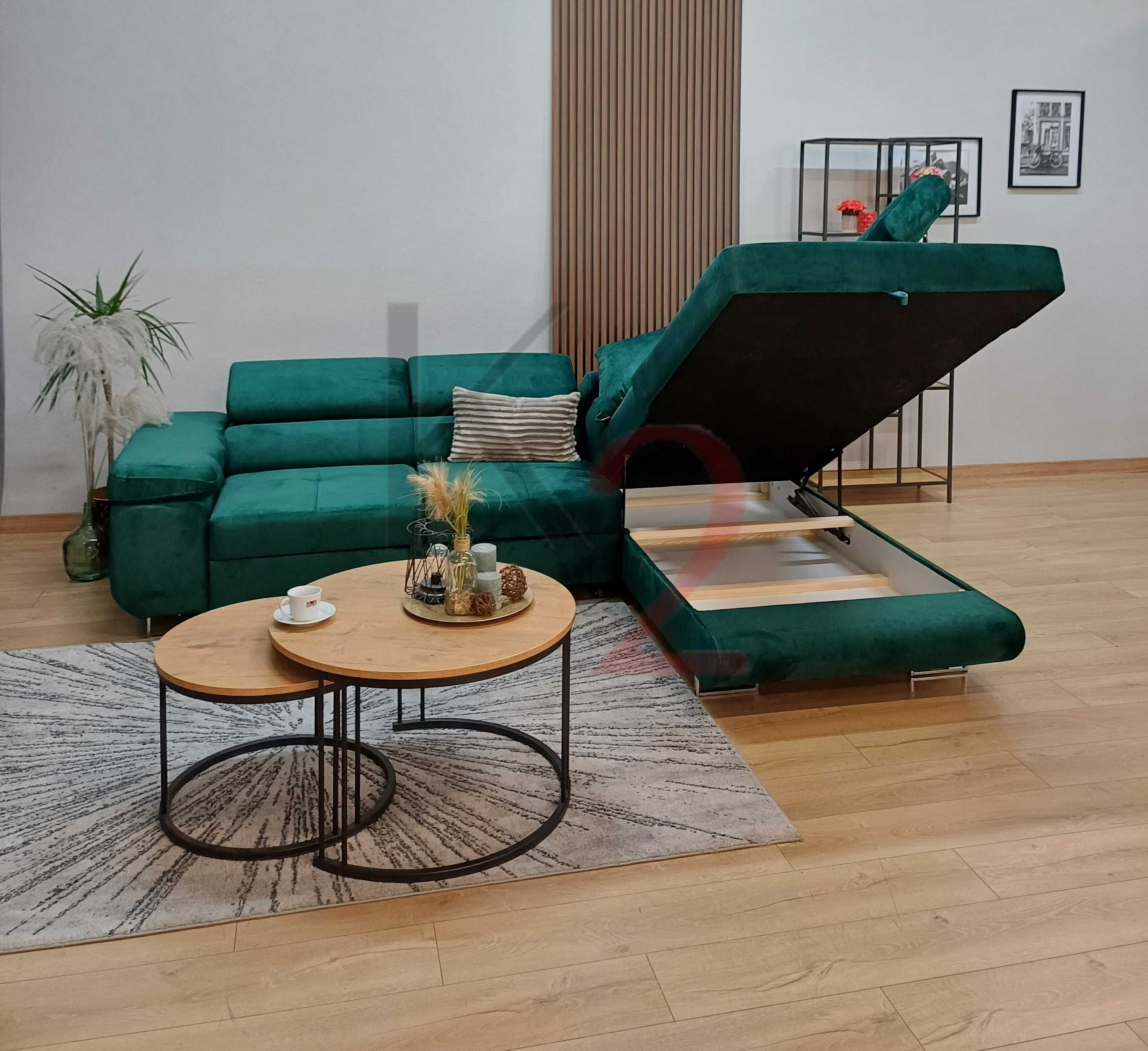 Narożnik Arteon rogówka kanapa POD WYMIAR łóżko sofa USB  +GRATIS