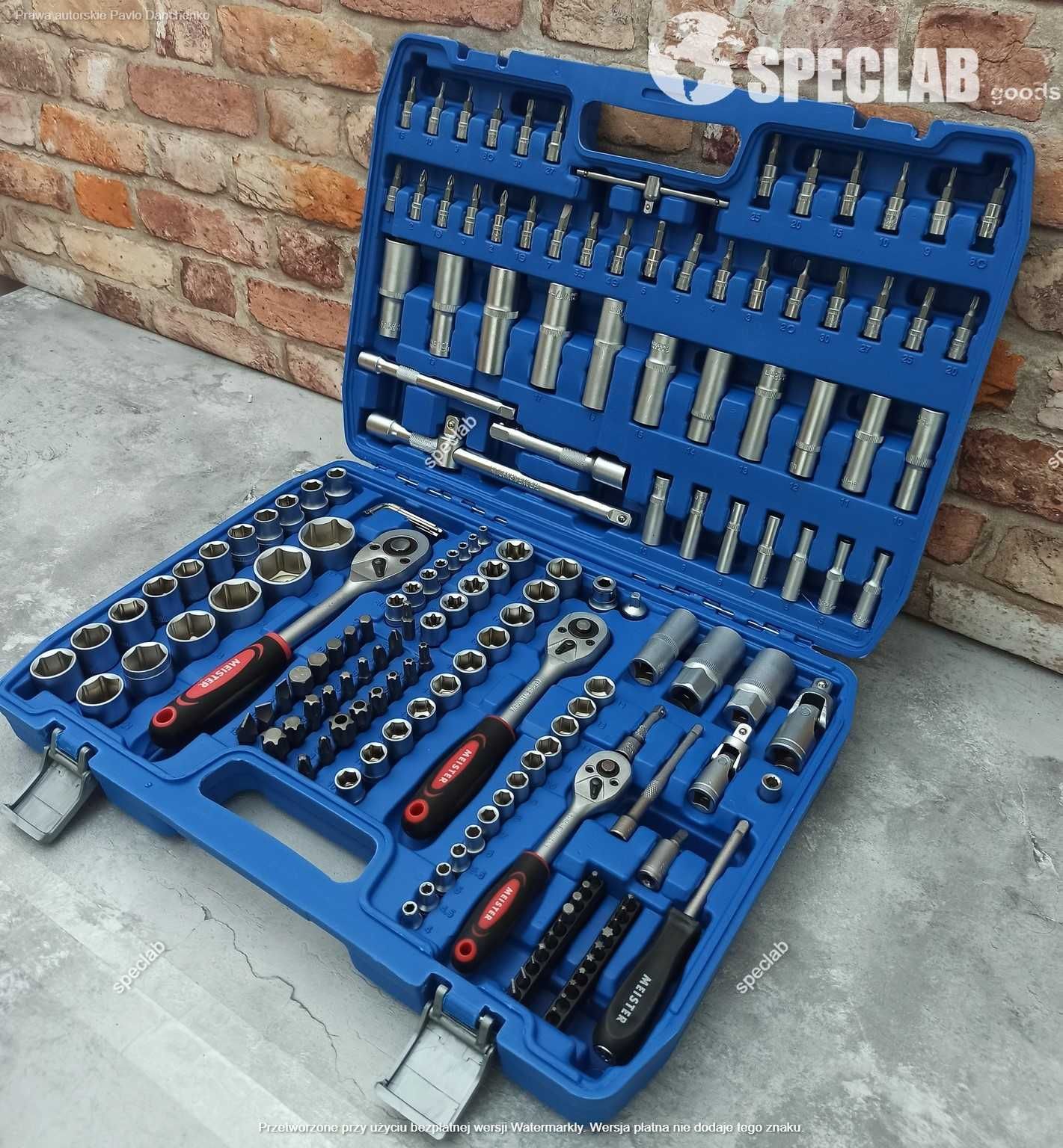 Zestaw kluczy nasadowych 172 el Komplet Kluczy w Walizce XXL