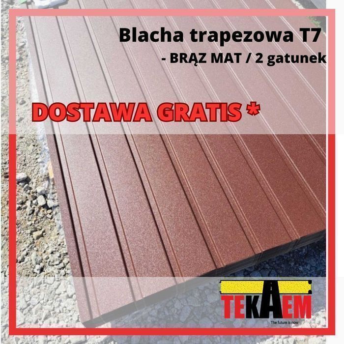 Pokrycia Dachowe Blacha Elewacyjna T7 DOSTAWA NA TERENIE POLSKI GRATIS