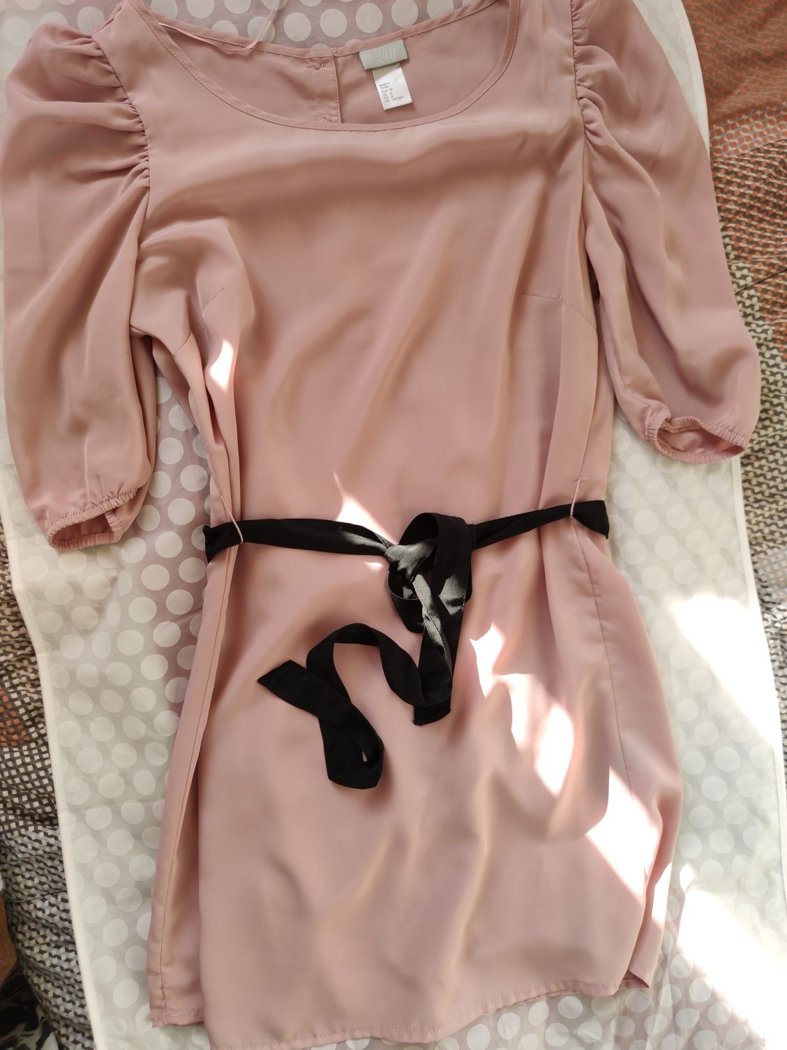 Блузка, туніка, плаття, 38 р, пудрова