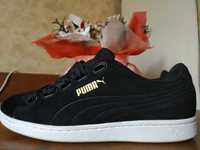 Топові жіночі чорні замшеві кросівки puma soft foam suede, р_40_25,5см