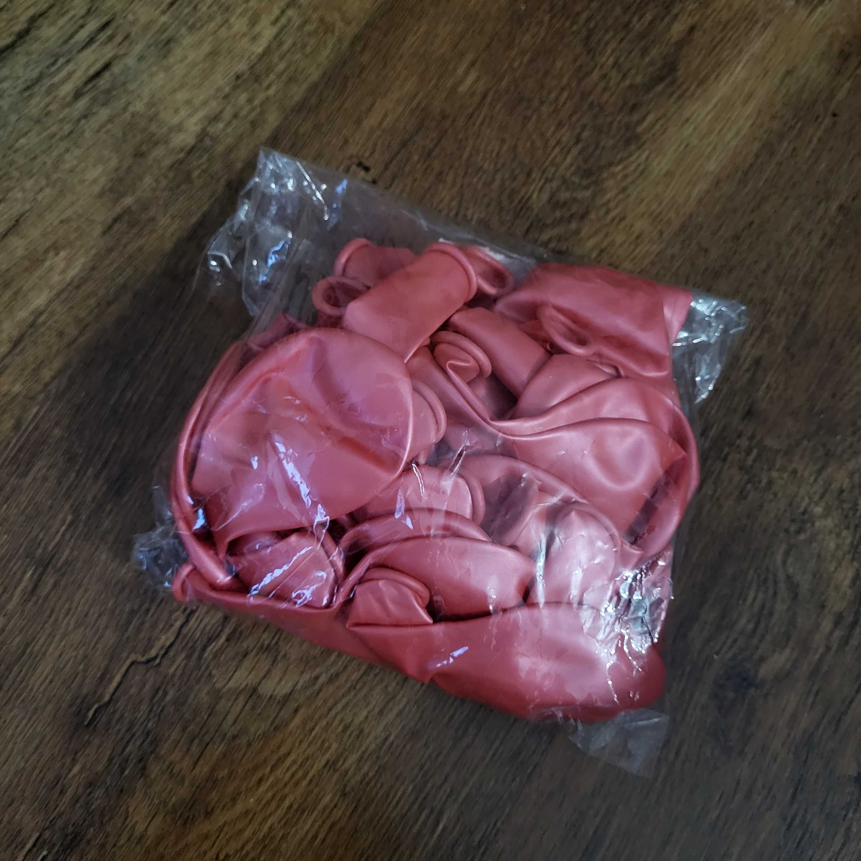 Różowe łososiowe balony 46 sztuk