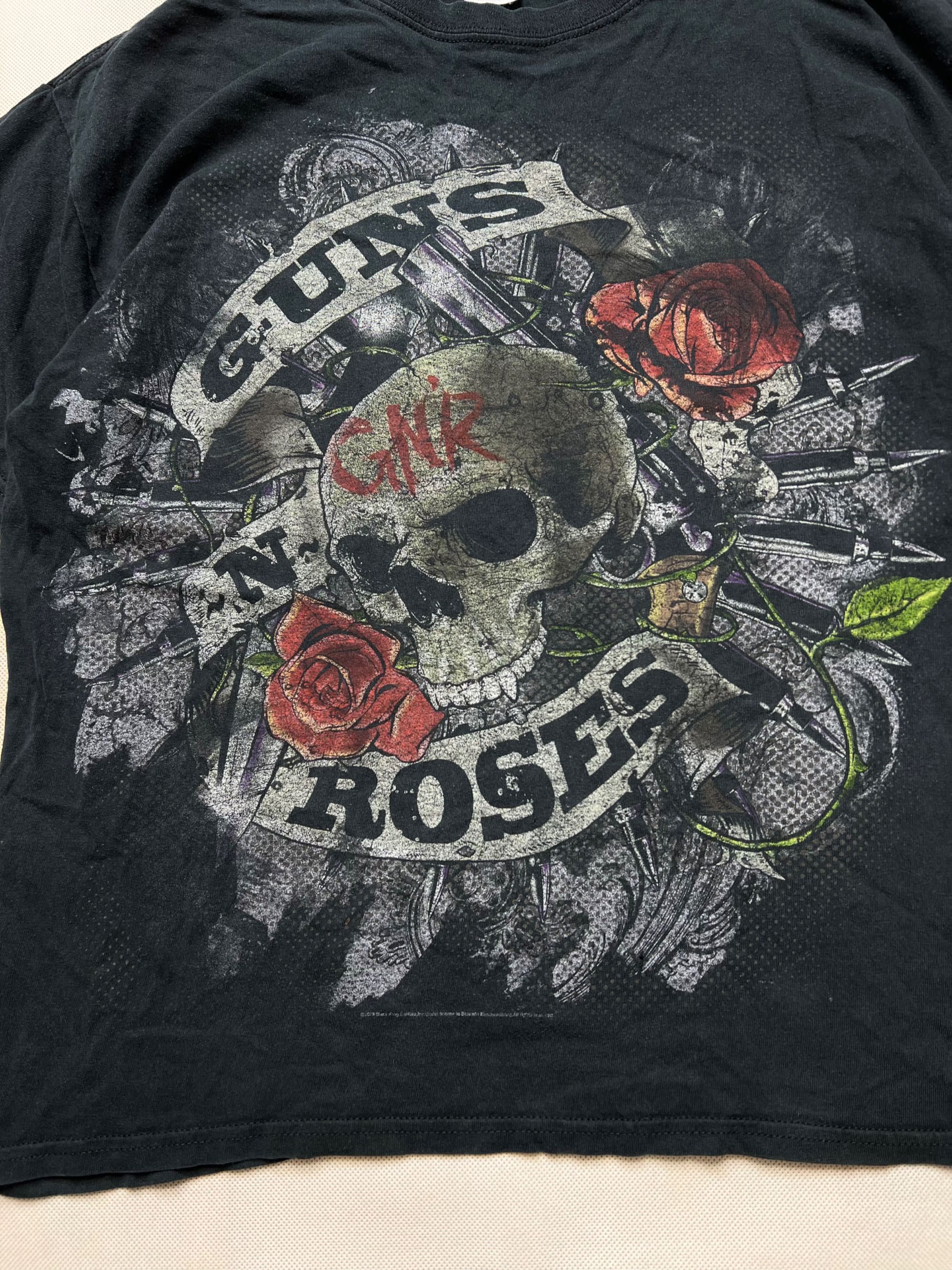 Tshirt koszulka Guns N’ Roses skulls skeleton logo vintage 2009