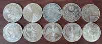 Німеччина 
Набір монет 5 шт. по 15.5 г срібла кожна
1972 рік.