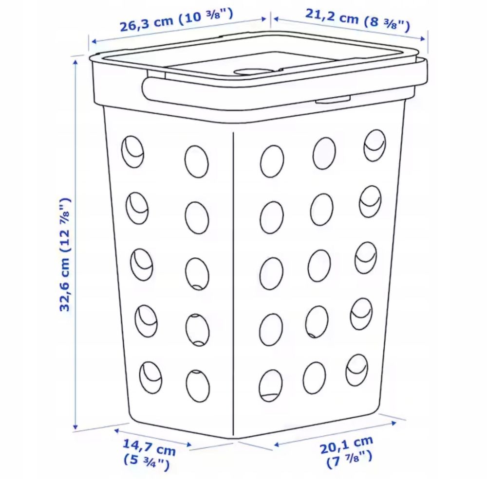 IKEA kosz HALLBAR na odpady BIO z pokrywą 10l