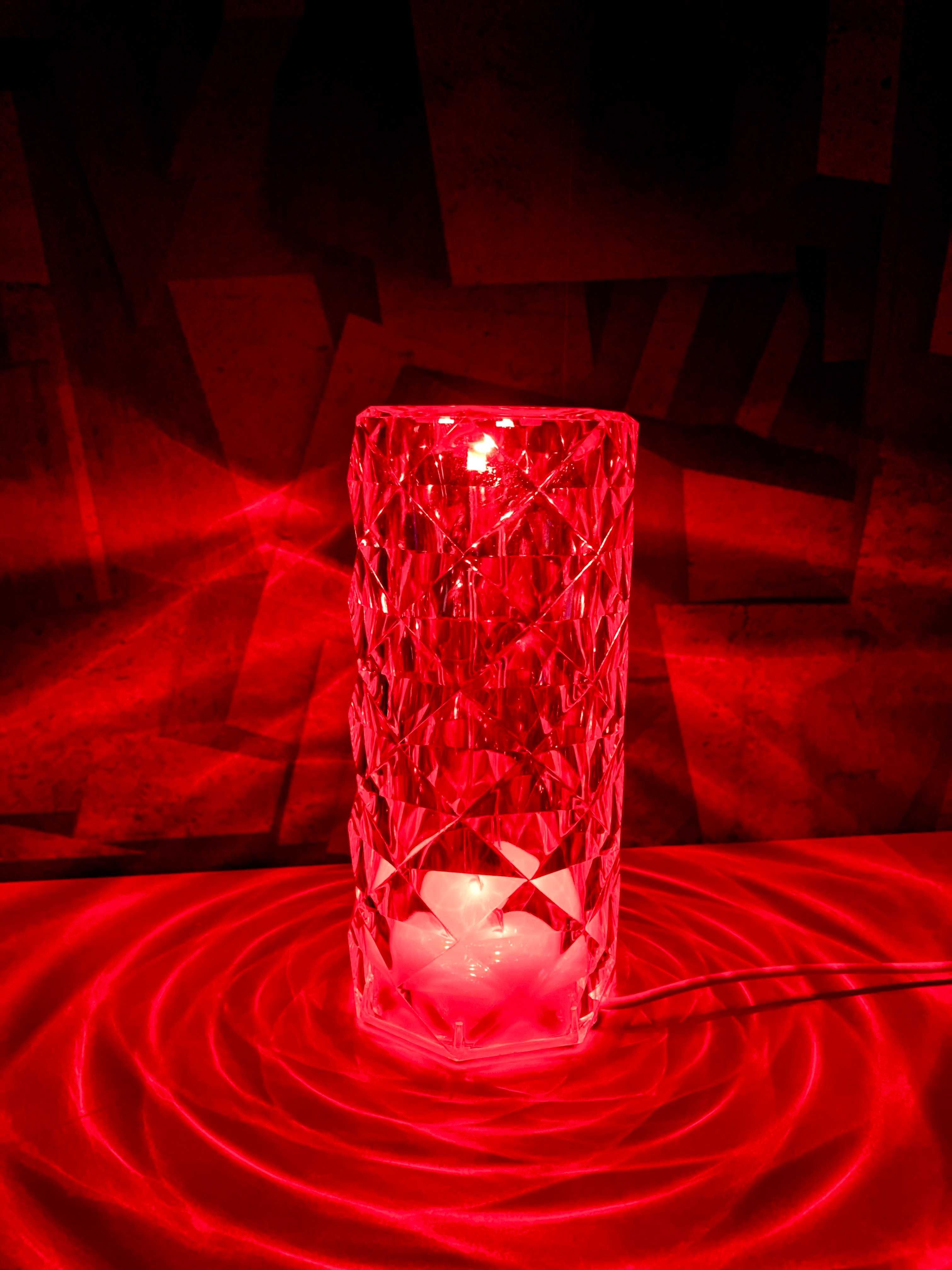 LAMPKA NOCNA kryształowa LED 16kolor pilot PREZENT