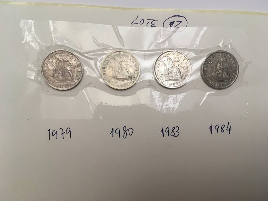 Moedas 2$50 Escudos de 1979, 80, 83 e 84