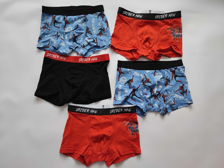 Majtki bokserki Spiderman Marvel H&M 122/128 5pack zestaw nr 3