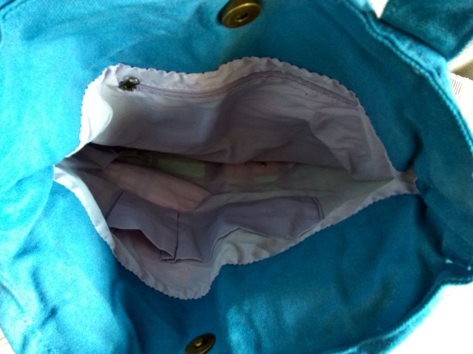 Mala/carteira/mochila azul deeply