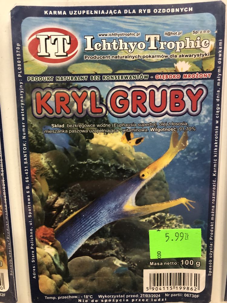 Kryl gruby blister 100g mrożony Ichthyo Trophic