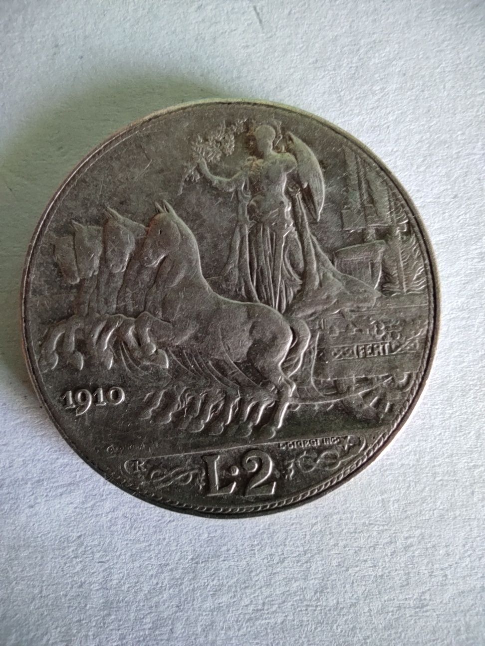Włochy 2 liry z 1910 roku