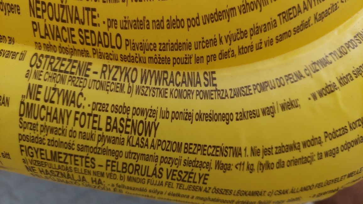 Fotelik do pływania, kółko do pływania, basen do pływania