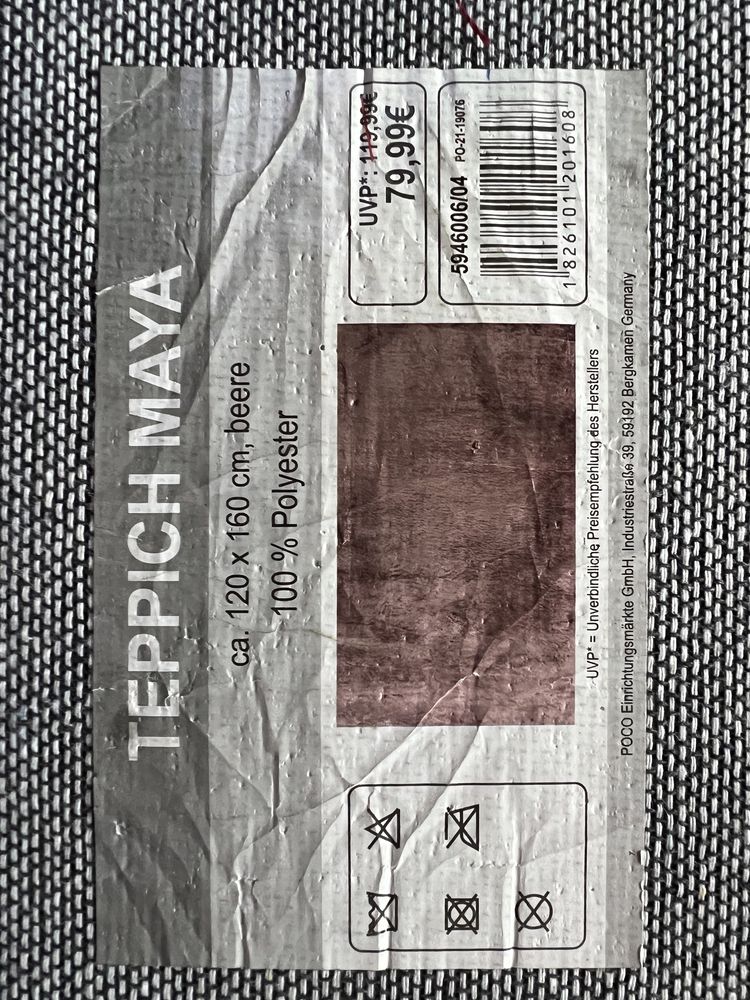 Dywan 120x160 , kolor fioletowy (jagodowy) 2 sztuki