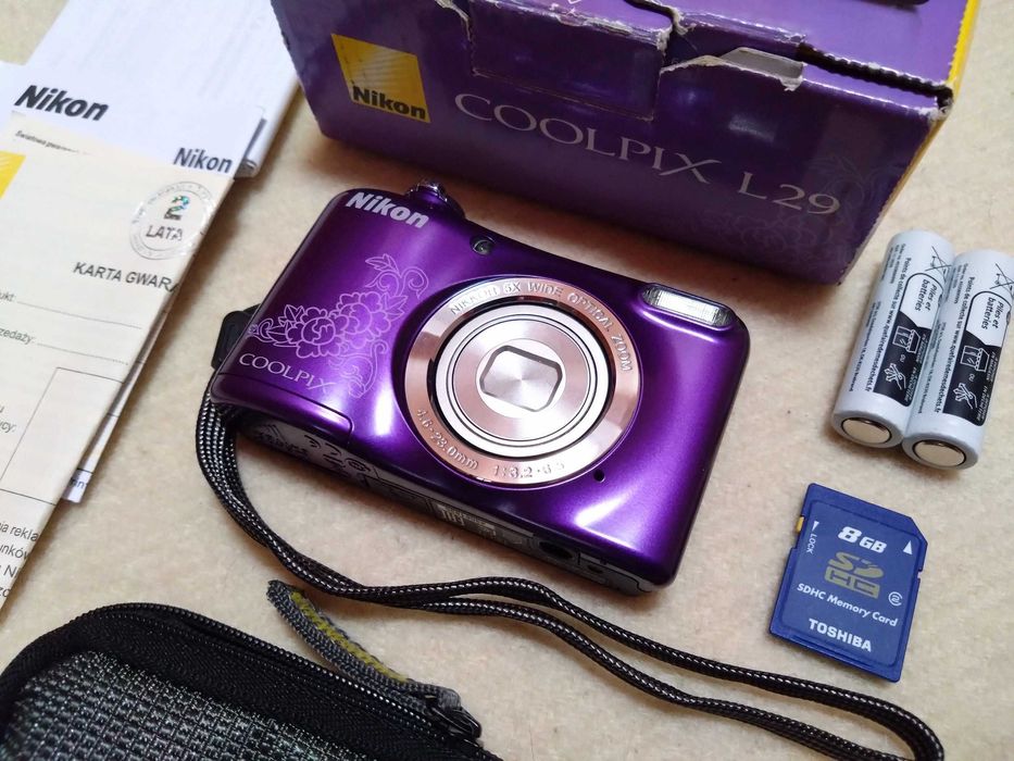 Jak NOWY Nikon COOLPIX L29 Aparat cyfrowy kompaktowy CCD Vintage Y2K