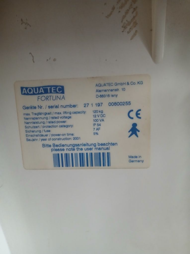 Podnośnik wannowy winda Aquatec Fortuna