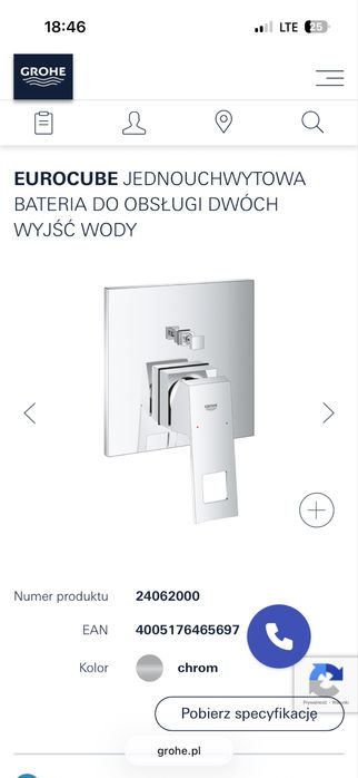 GROHE Eurocube bateria