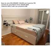 Base de cama BRIMNES, Colchão e Cabeceira