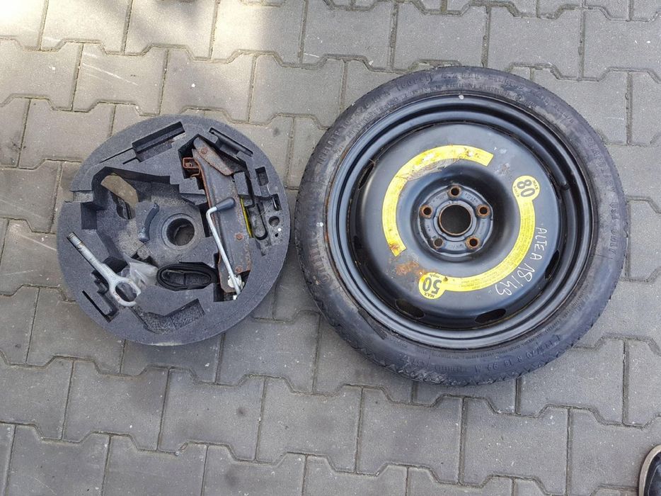 SEAT ALTEA LEON II A3 8P KOŁO DOJAZDOWE 18 5X112 LEWAREK