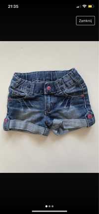 Jeansowe krótkie spodenki dla dziewczynki