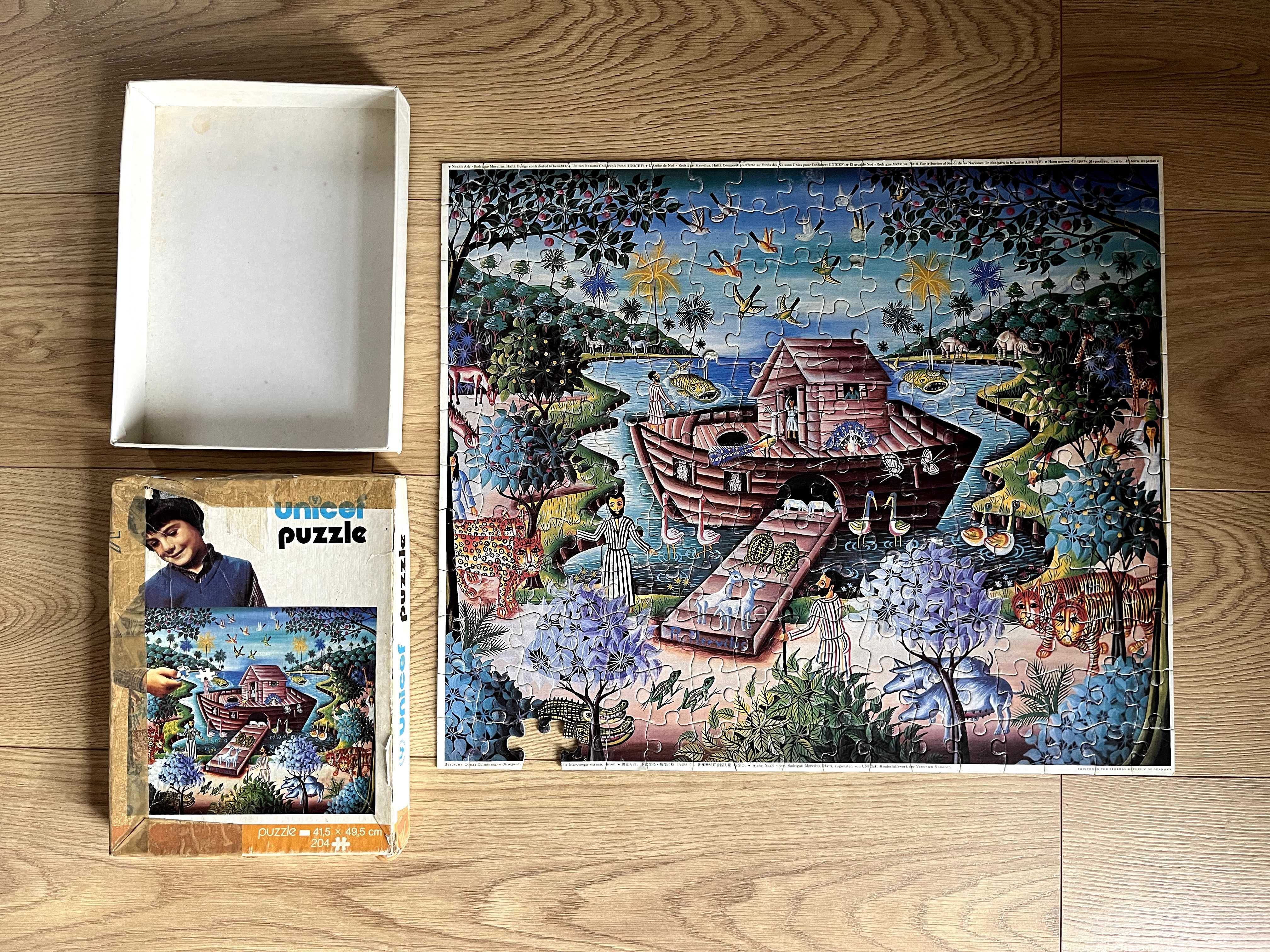Puzzle Unicef do układania - Arka, rarytas, PRL
