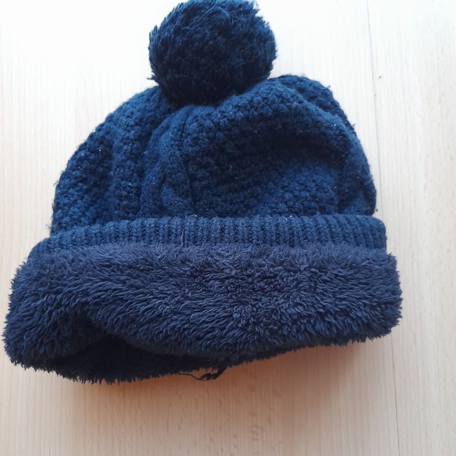 Zimowa chłopięca czapka z pomponem r.54