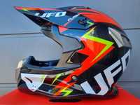 NOWY KASK XTR UFO ! Czarno-czerwony połysk ! cross i quad !