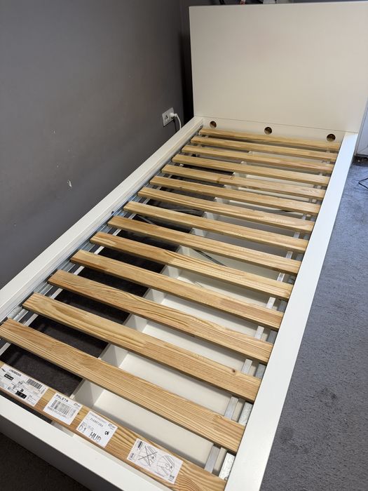 białe łożko ikea MALM 120x200 cm