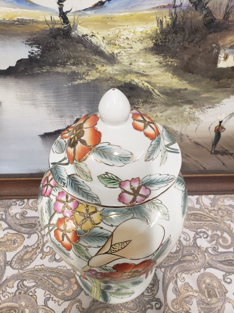 belíssimo jarrão pintado à mão