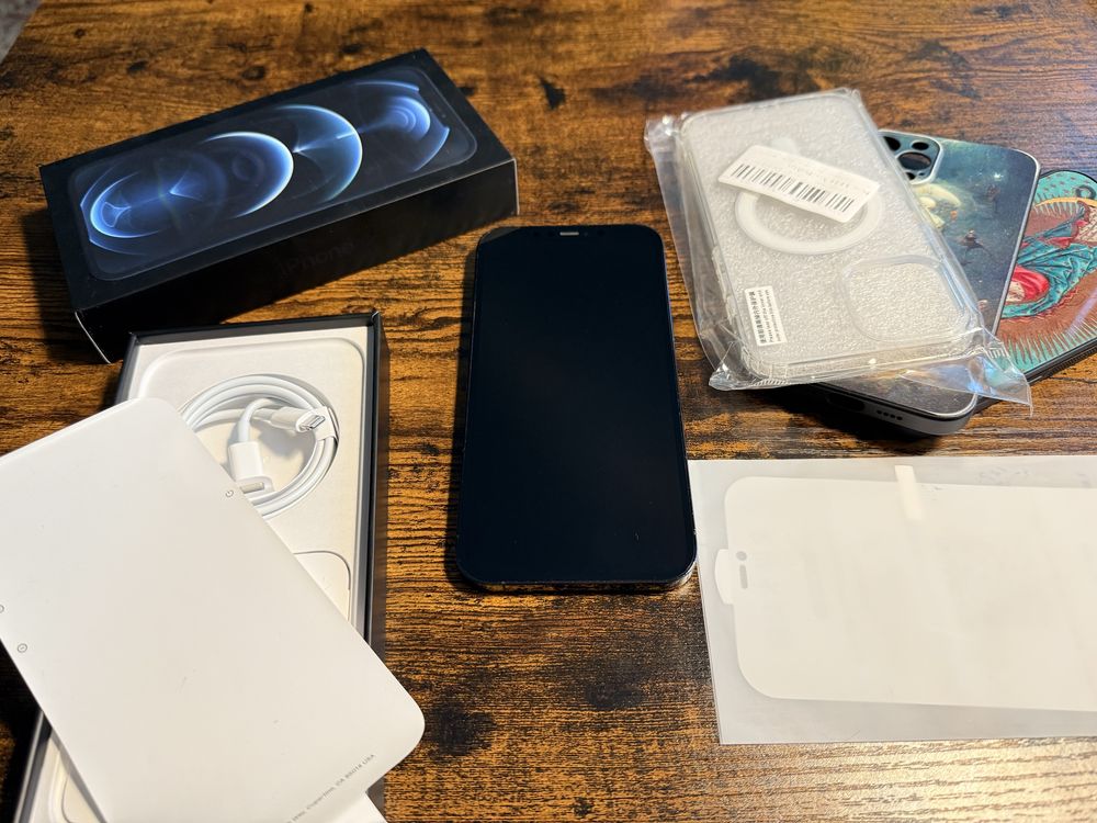 Iphone 12 pro max 256Gb pacific blue dużo dodatków Polecam!