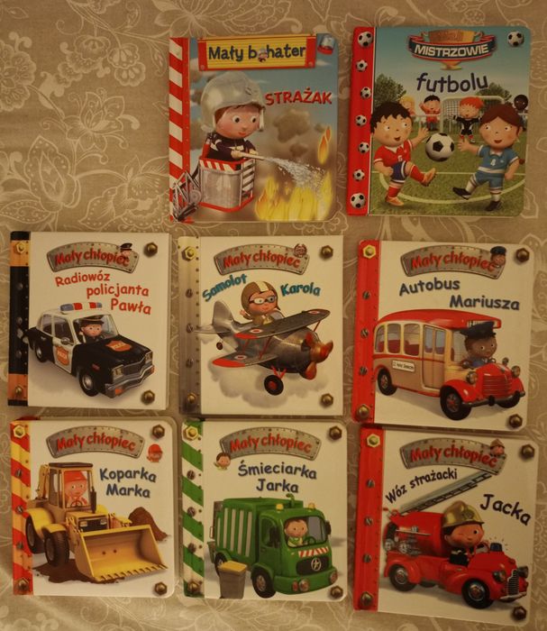 Mały Chłopiec 8szt Piłkarz Strażak Śmieciara Samol Kopara Autob Radiow