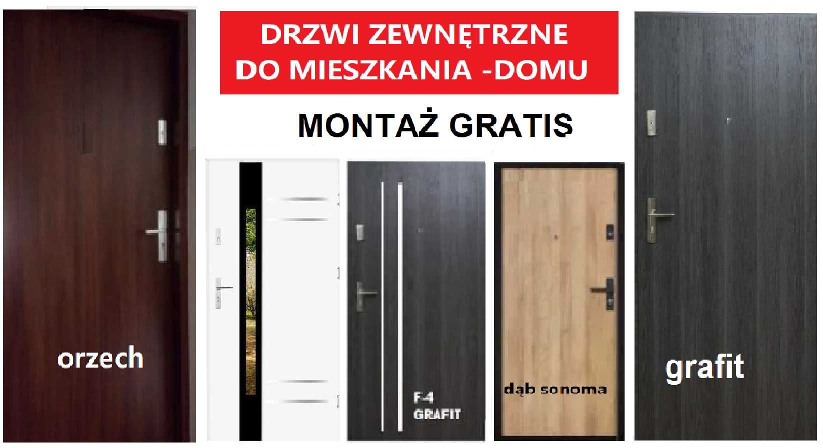 DRZWI z montażem do mieszkania -ZEWNĘTRZNE -wejściowe wewnątrzklatkowe