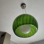 Lampa wisząca szklana zielona kuchenna