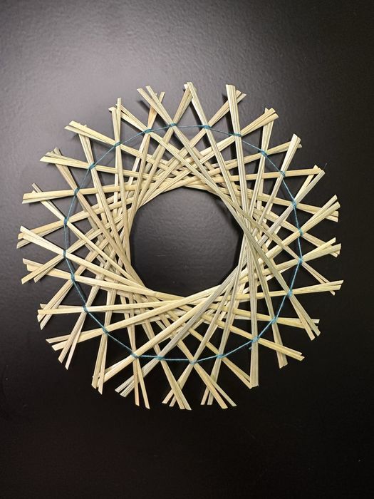 Солом'яні зірочки сніжинки з житньої соломи соломи